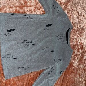 Cat & Jack Heather Gray Tee with Lightning Bolts ⚡️